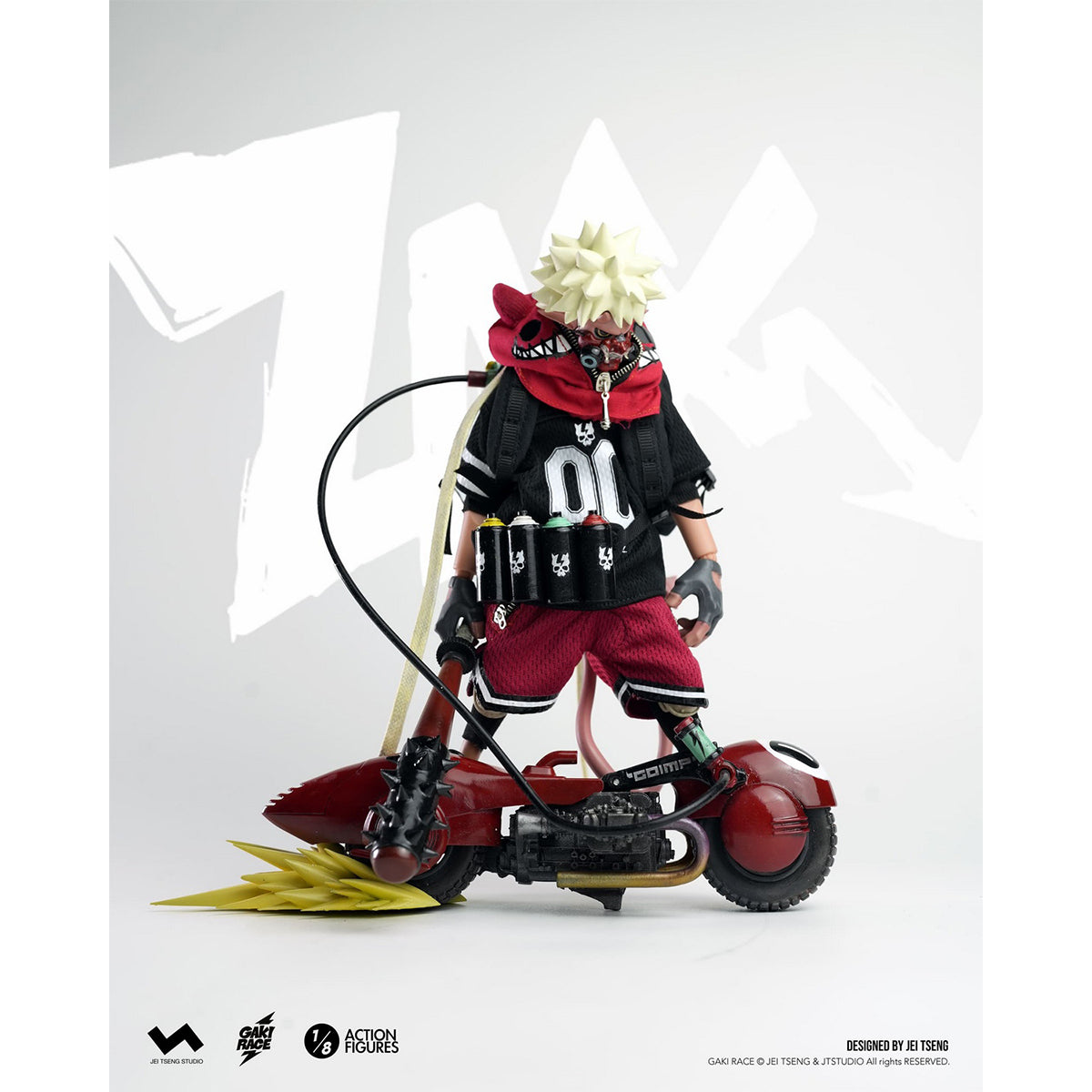 JTstudio 2GO GAKIRACE ZAIKI 8-inches Action Figure & Vehicle Model