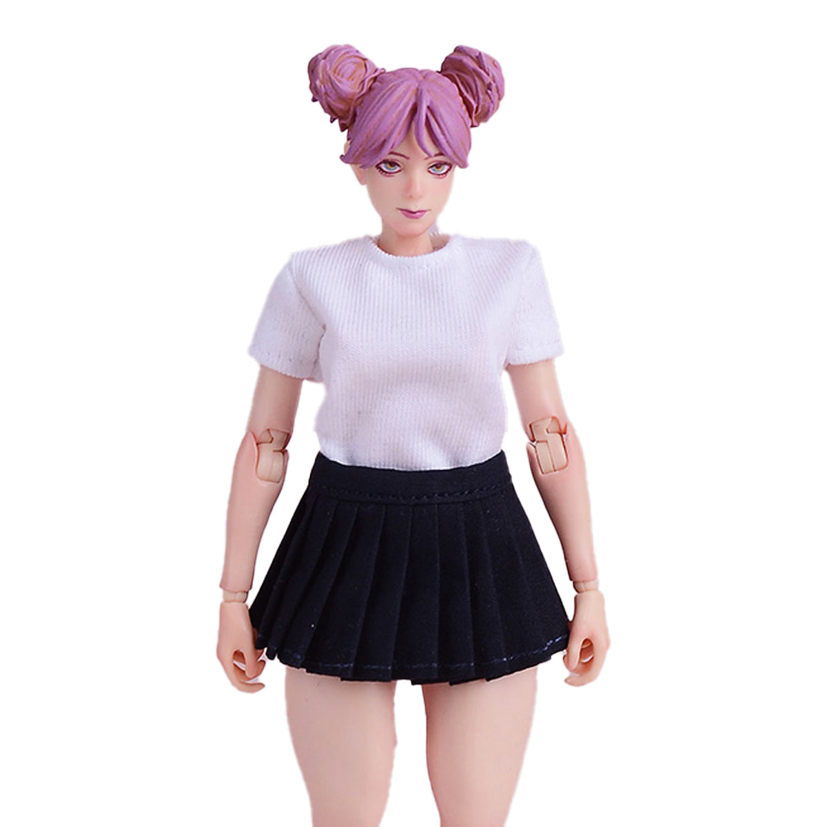 Ropa para muñecas ATStory: camiseta blanca de manga corta de Mecha Girl para figura de acción coleccionable de 6 pulgadas