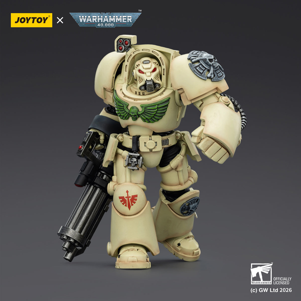 JOYTOY Warhammer 40,000 Dark Angels Deathwing Terminator with Power Fist and Assault Cannon & with Power Fist and Storm Bolter & with Power Sword and Storm Bolter Action Figure