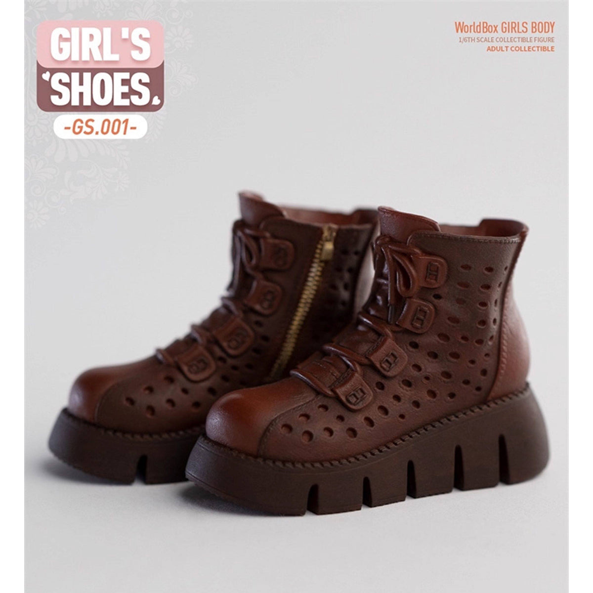 Worldbox Female White Martin Boots Shoes (GS001) 1/6 Scale Doll Accessory Fit Action Figure