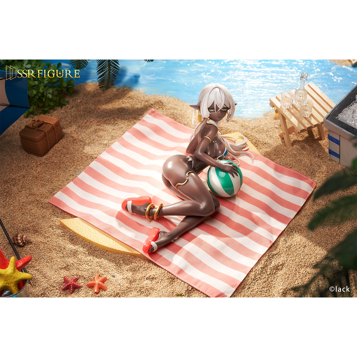 SSR FIGURE Caffeine-chan & Dark Elf Dancer: Summer Ver. 1/7 Scale Art Figurine