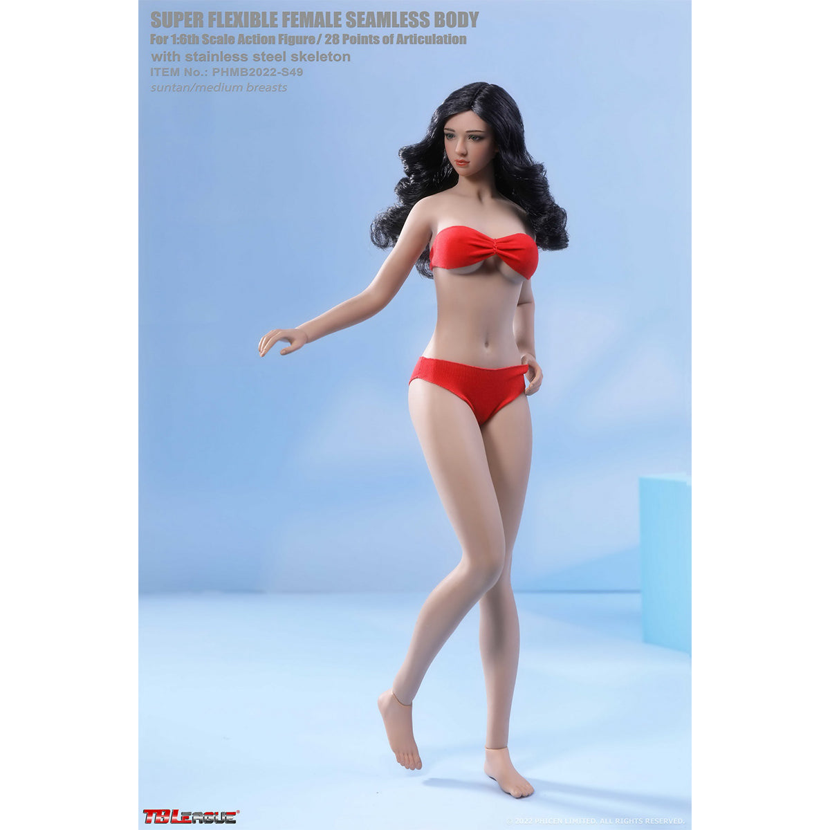 TBLeague Female Seamless Slender Elegance Medium Bust Detachable Feet 1/6 Scale Action Figure Body