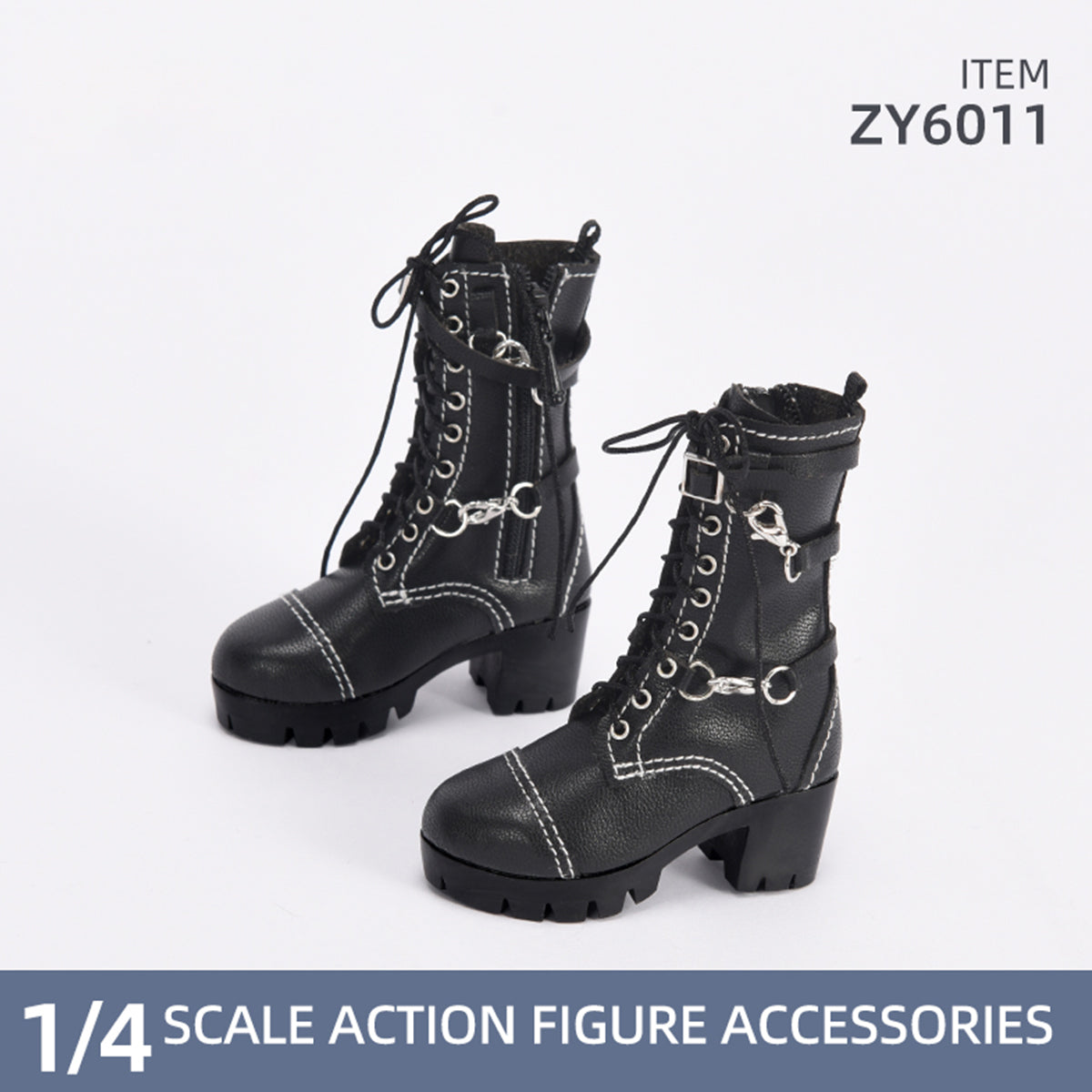 ZYTOYS, Female BJD Girl High Leather Boots Shoes, Doll Accessory for Action Figurine