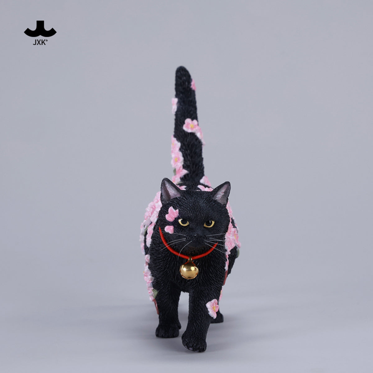 JXK, Cherry Blossom Cat, Static Animal Figurine