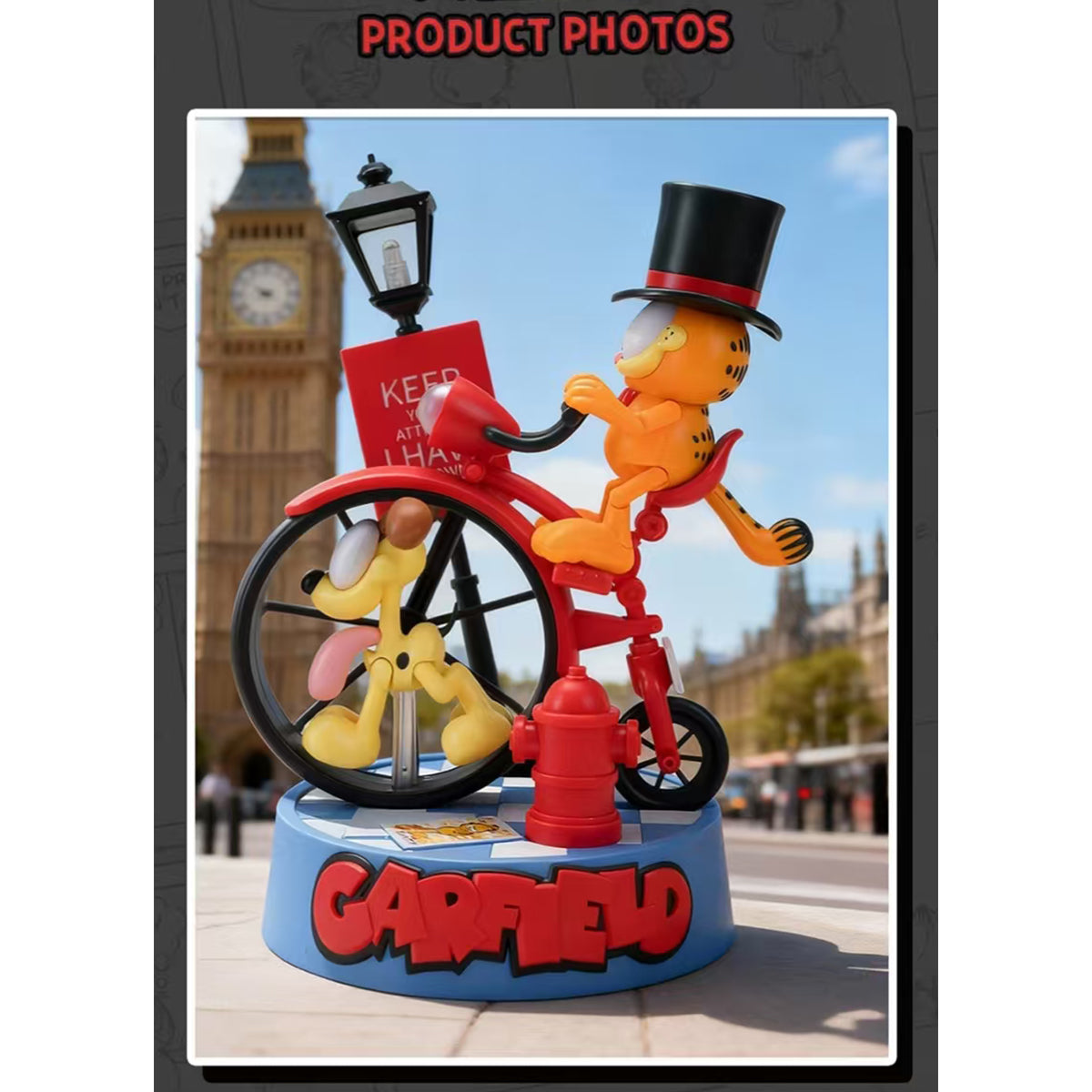 SOSKILL Ultra Egg Garfield: A Penny-Farthing Journey SSKGARFILED01 Articulated Height 20cm Easy-Assembly Model Kits