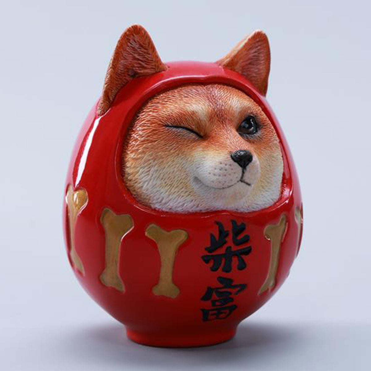 JXK Shiba Fortune Daruma Ver.A Collaboration Edition Animal Figurine