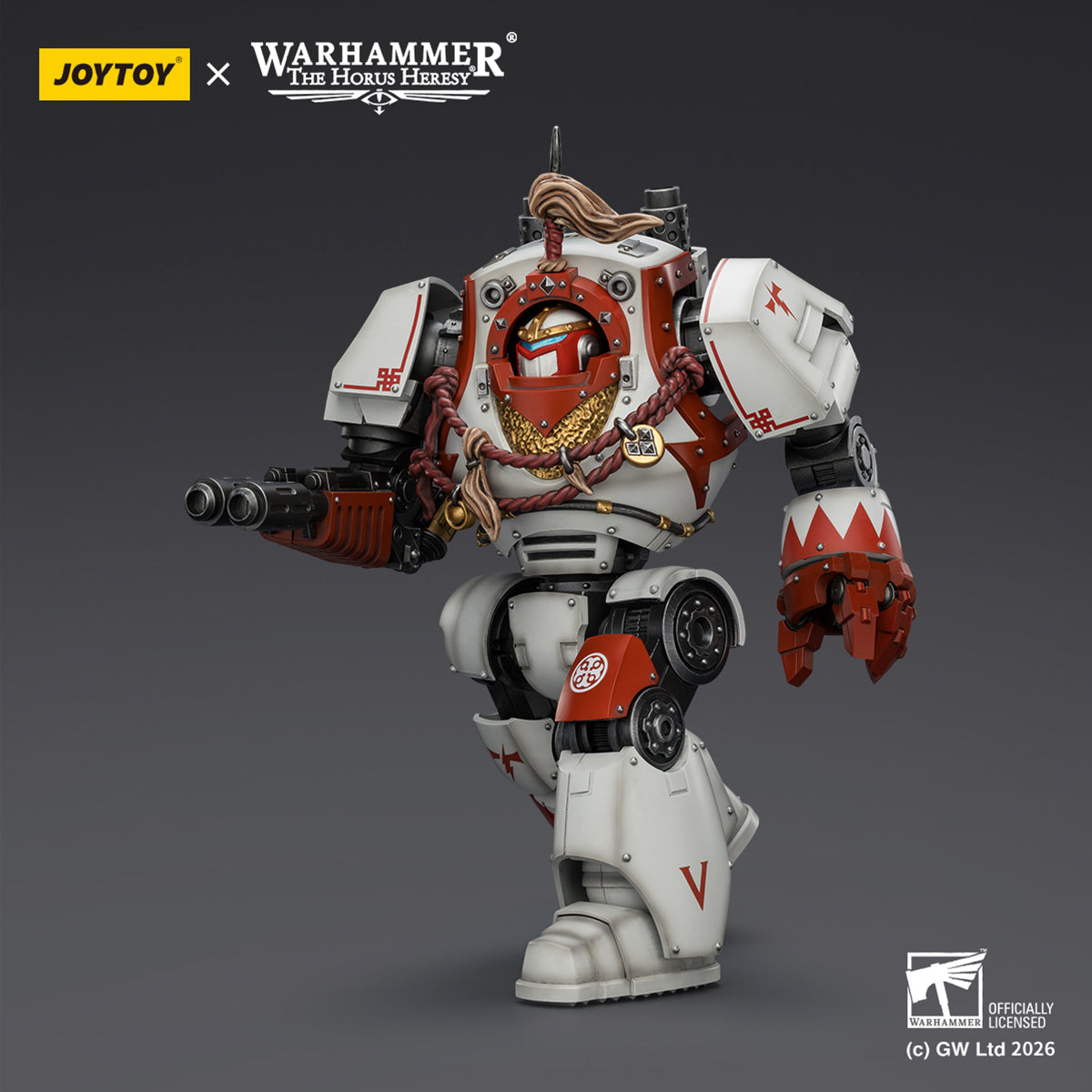 JOYTOY Warhammer 40,000 White Scars Contemptor Dreadnought & Hibou Khan Seeker of Atonement & Qin Xa - Master of the Keshig 1/18 Scale Action Figure