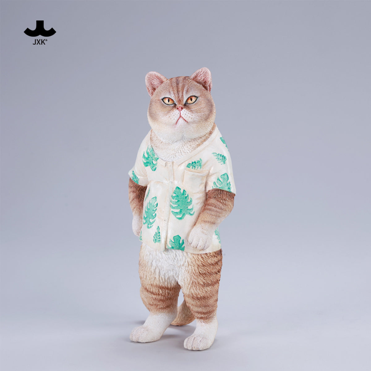 JXK, Tropical Cat Stand, Static Cat Animal Figurine