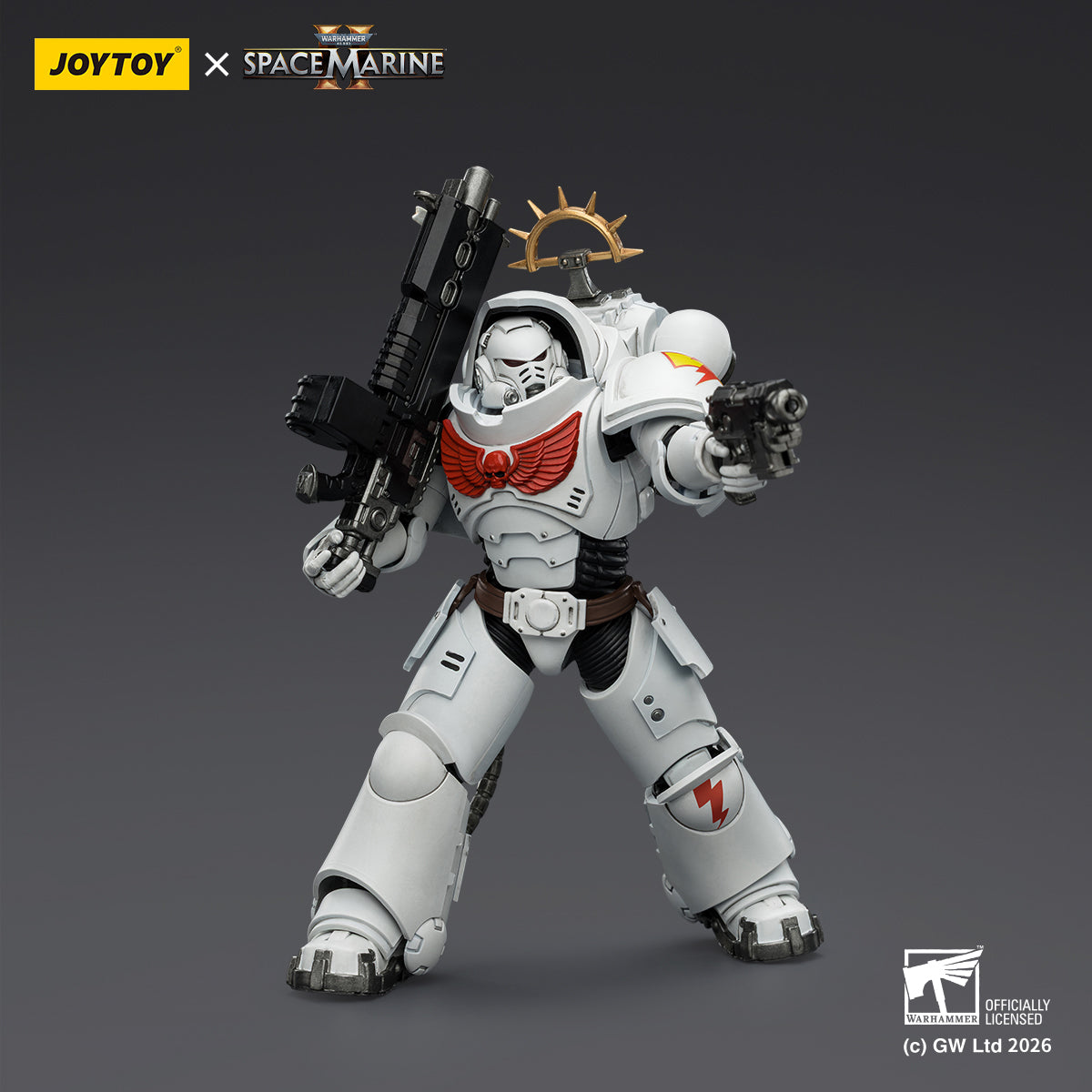 JOYTOY Warhammer 40,000: Space Marine 2 Heavy Intercessor with Heavy Bolt Rifle and Bolt Pistol (Game Edition) 1/18 Scale Action Figure