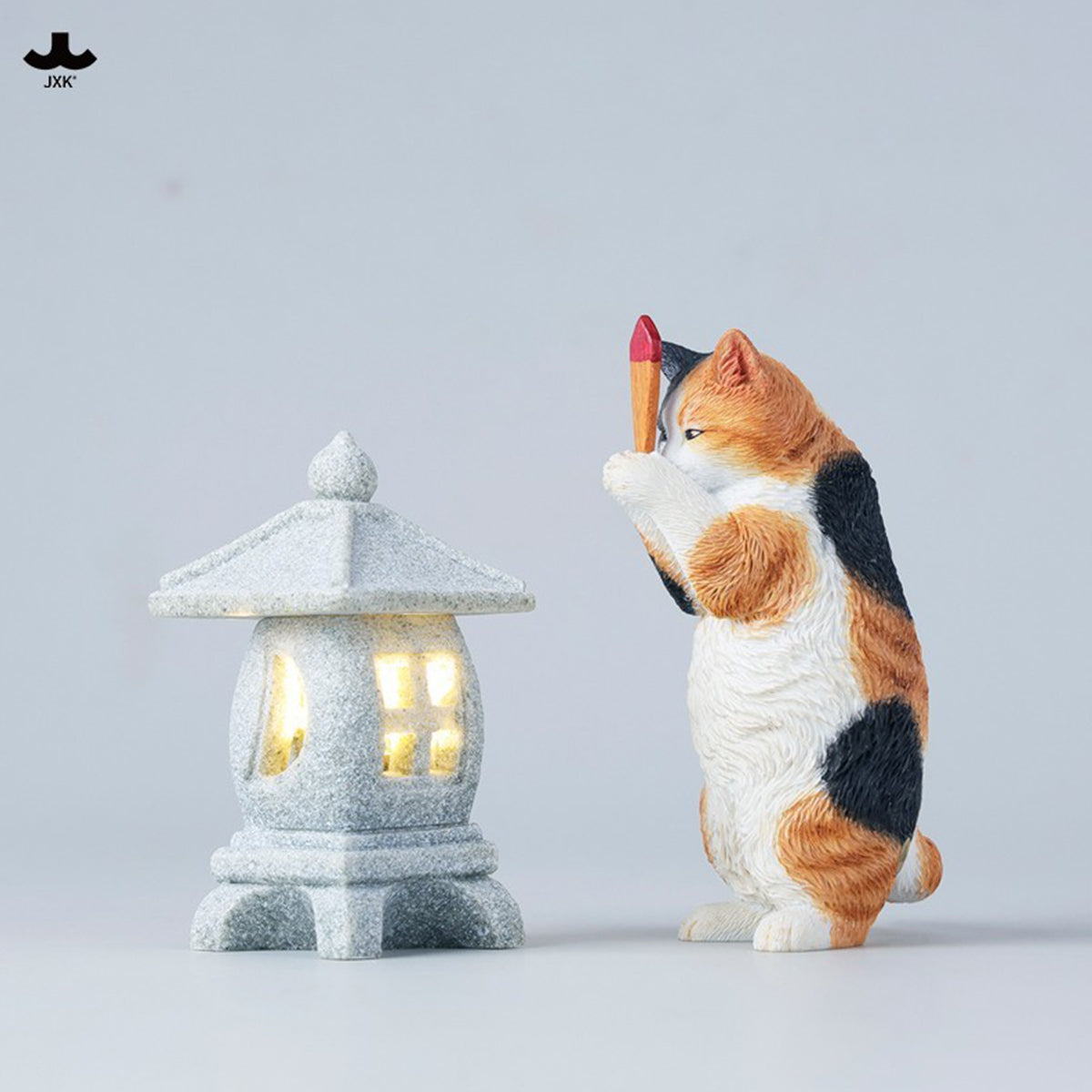 JXK Wishing Cat (JXK341) Static Expertly Hand-Painted Lifelike Animal Figurine