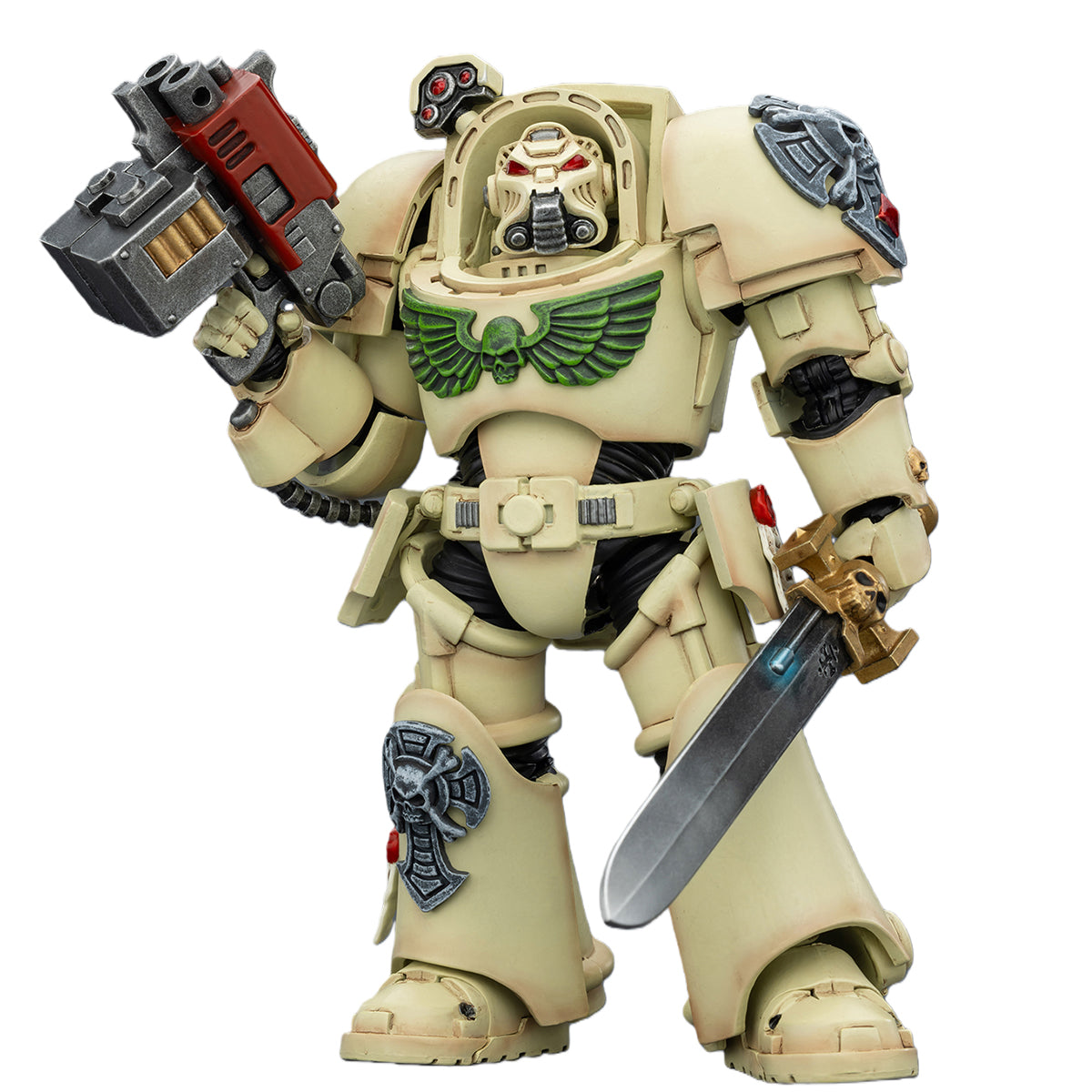 JOYTOY Warhammer 40,000 Dark Angels Deathwing Terminator with Power Fist and Assault Cannon & with Power Fist and Storm Bolter & with Power Sword and Storm Bolter Action Figure