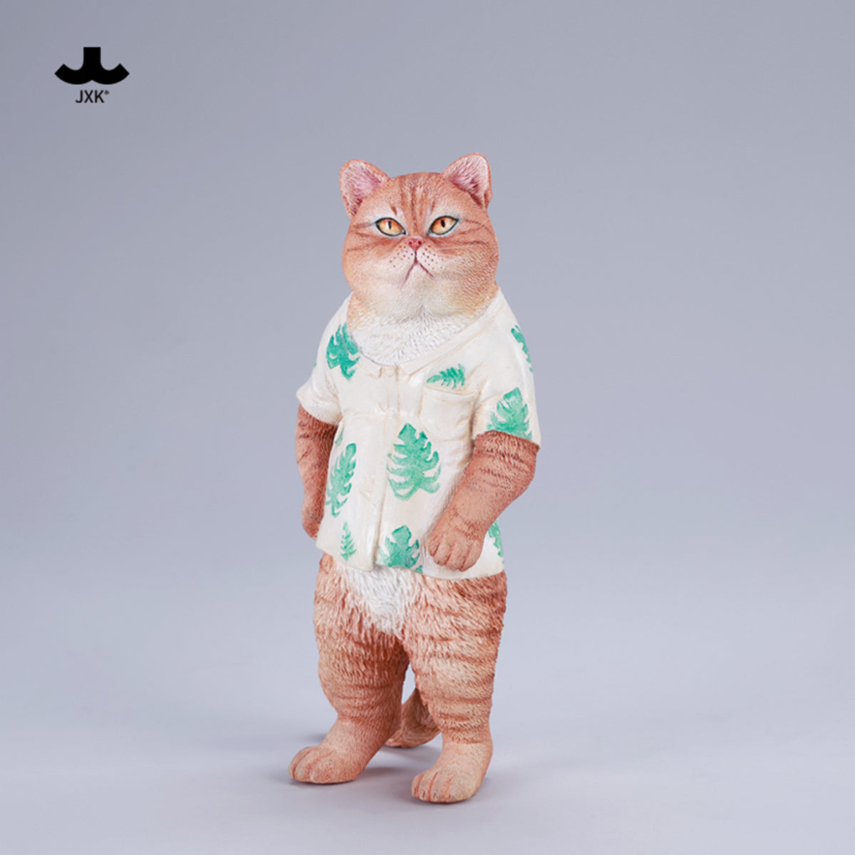 JXK, Tropical Cat Stand, Static Cat Animal Figurine