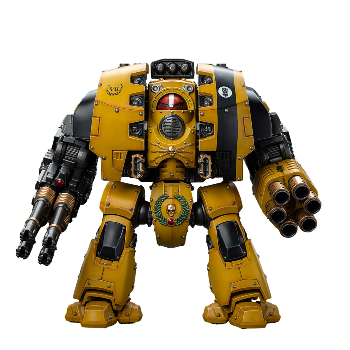 JoyToy Warhammer The Horus Heresy: Imperial Fists Leviathan Dreadnought with Cyclonic Melta Lance and Storm Cannon Action Figures