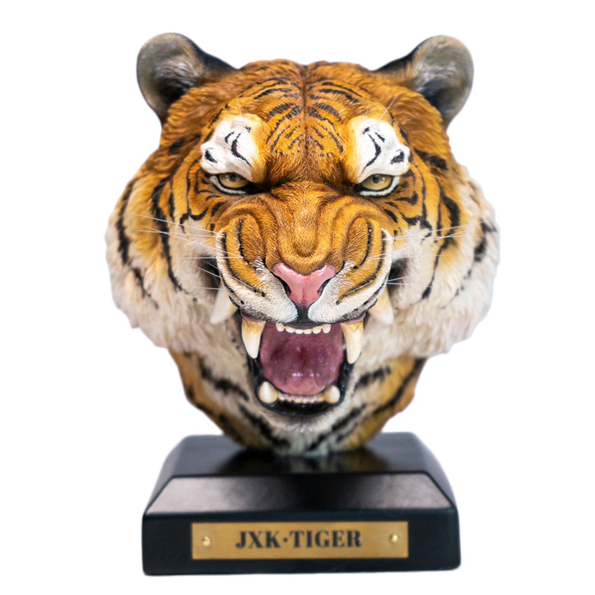JXK SA004 Tiger Head Statue Realistic Collectible Animal Figurine