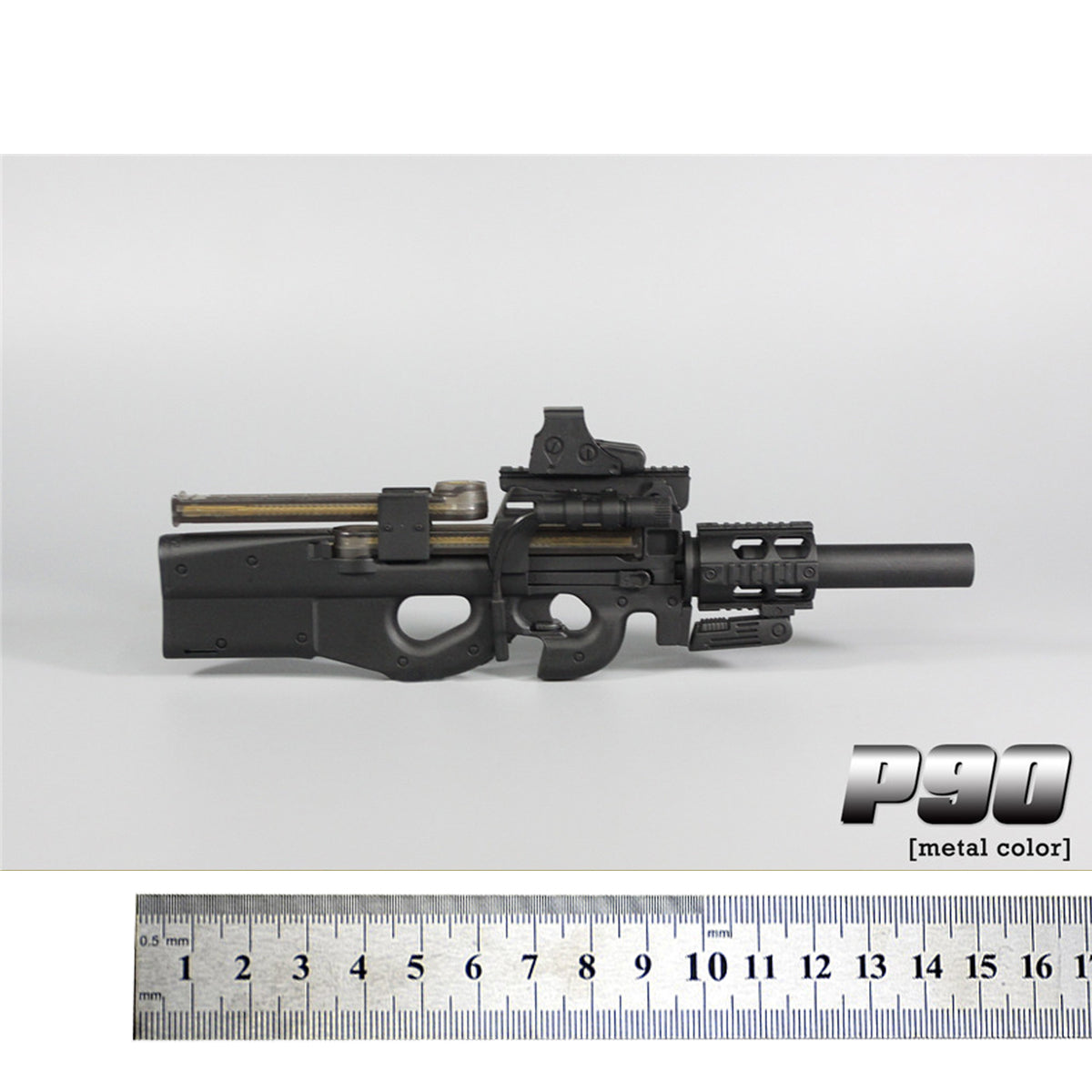 ZYTOYS, P90 Submachine Weapon Gun Model, Doll Accessory for 12-inches Action Figurine
