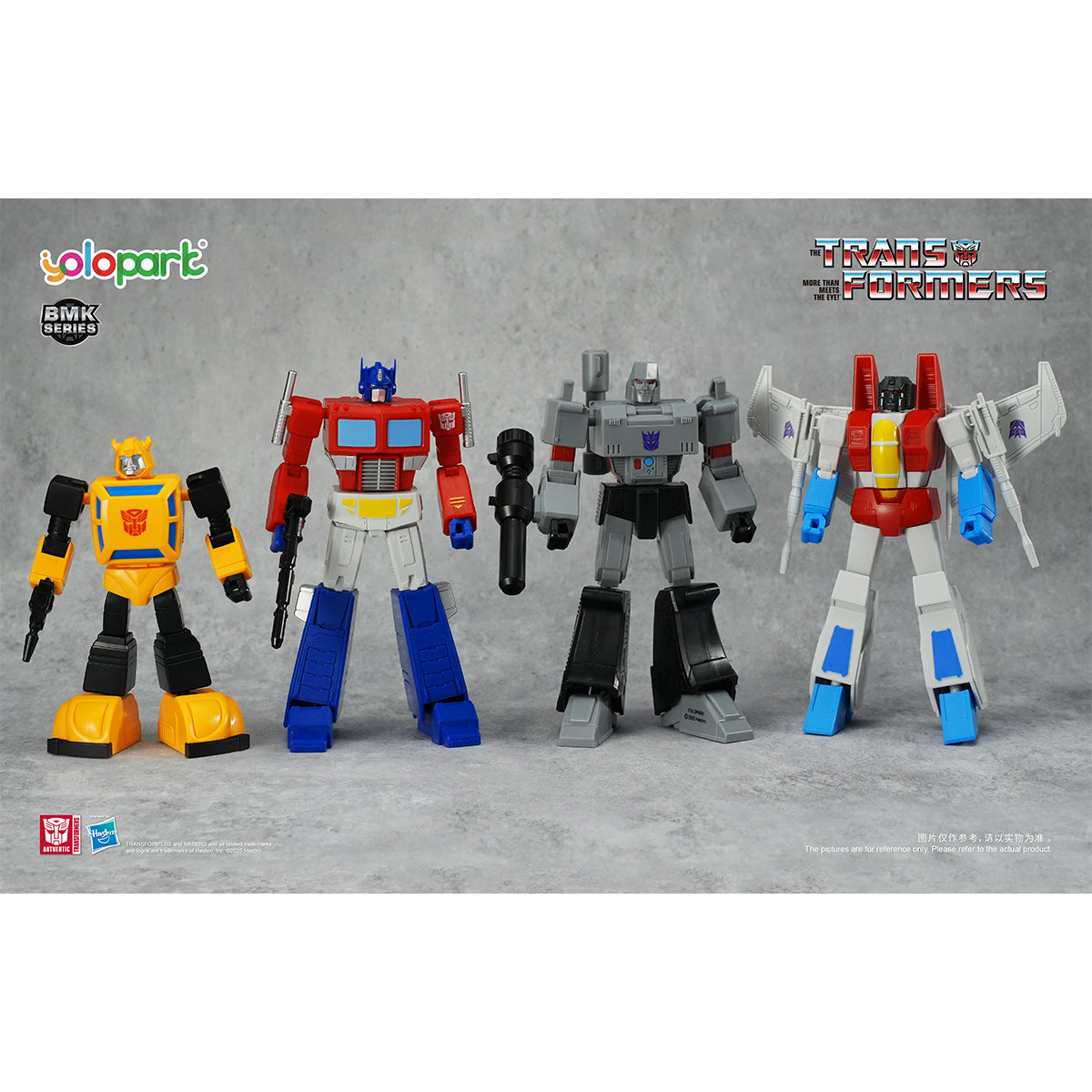 Yolopark Transformers G1 Animation BMK Optimus Prime Megatron Bumblebee Starscream Set Model Kit