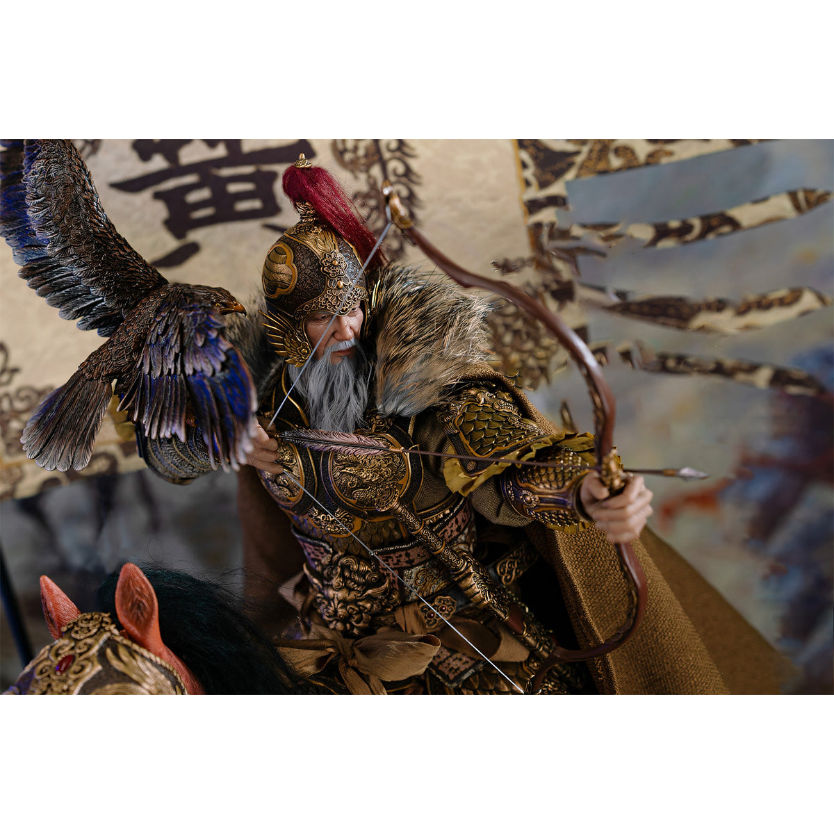 FYJ-STUDIO FYJ 002 Three Kingdoms General Of The Western Expedition Huang Zhong Bow And Arrow Falcon 1/6 Scale Action Figure