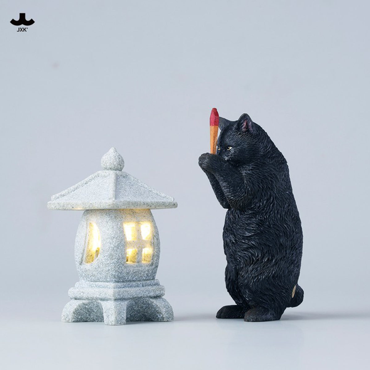 JXK Wishing Cat (JXK341) Static Expertly Hand-Painted Lifelike Animal Figurine