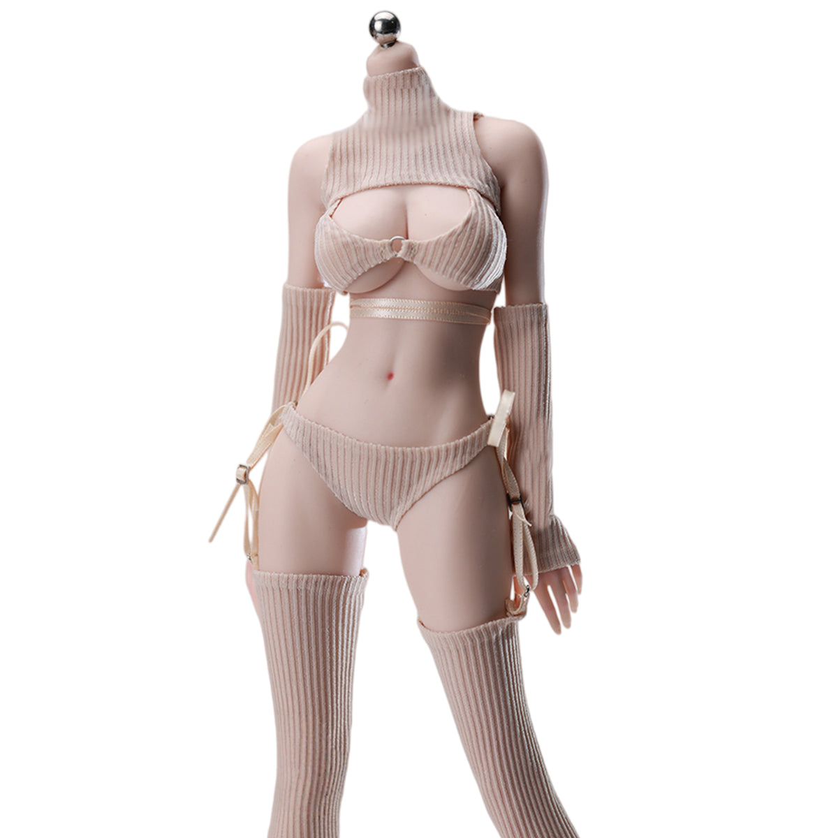 JIAOUDOLL High-Neck Backless Knitted Sweater Bodysuit Open Back Leotard (ACG-55) Fits 1/6 Scale 12 TBLeague/Jiaou Doll Action Figures