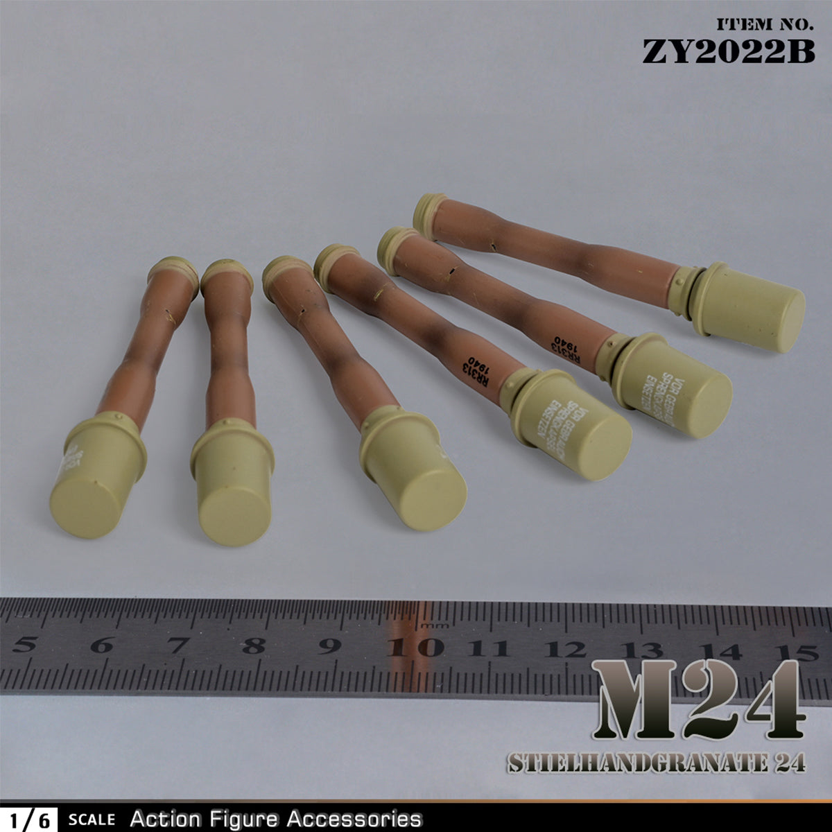 ZYTOYS, WWII Grenade Weapon Model, Doll Accessory for 12-inches Figure