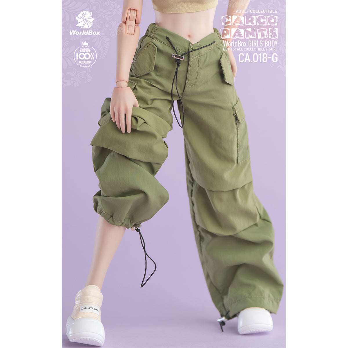 Hangtag - Straight Casual Slacks Doll Clothes Accessory Fit 1/6 Scale 12-inches Figure