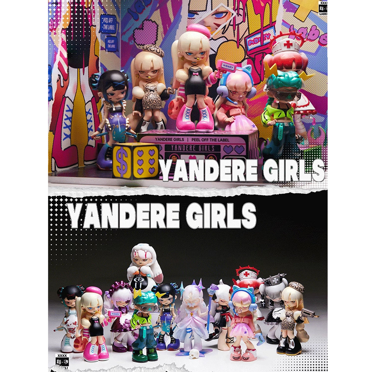 MR.BONE Yandere Girls Remove The Label Dark Style Series Blind Box Figure