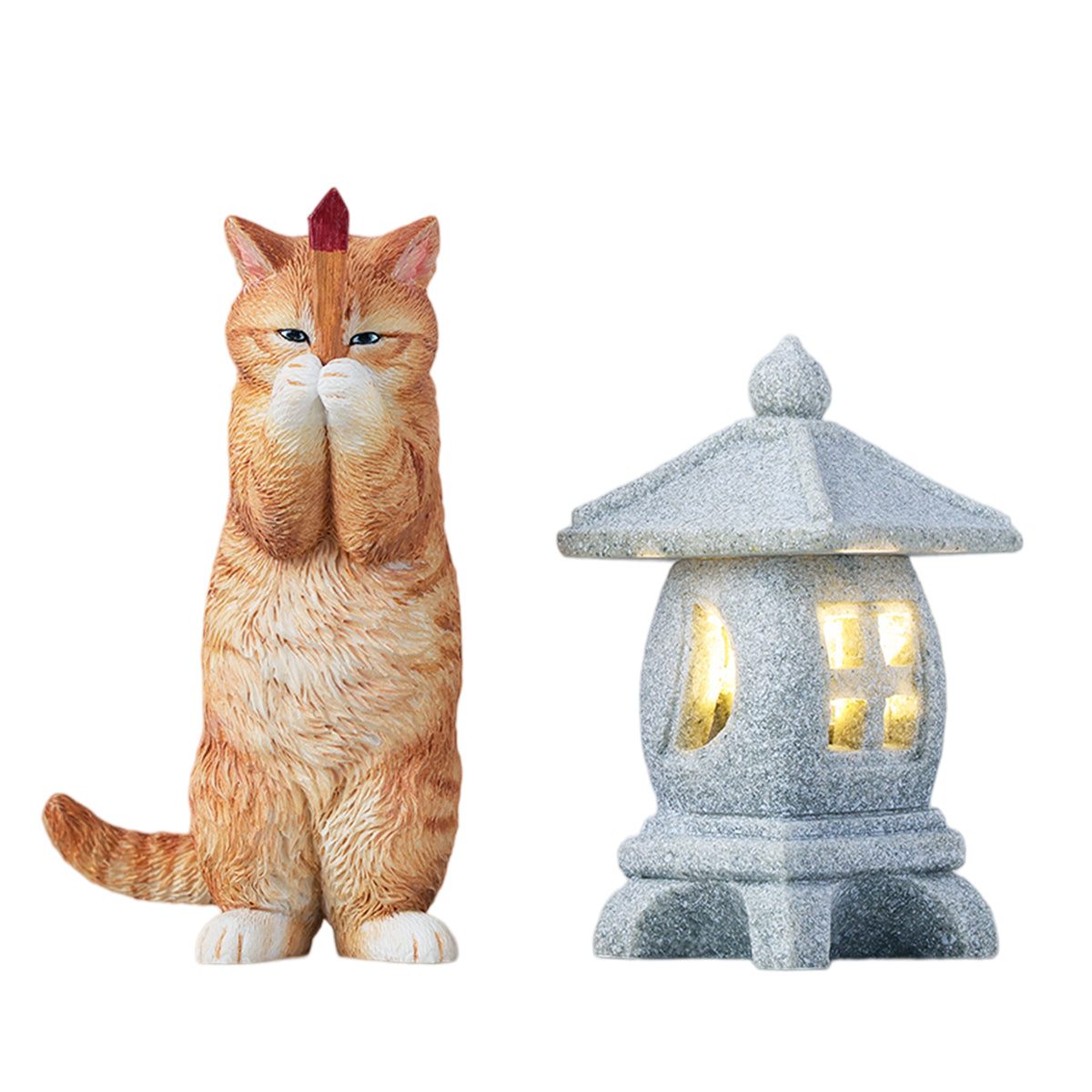 JXK Wishing Cat (JXK341) Static Expertly Hand-Painted Lifelike Animal Figurine