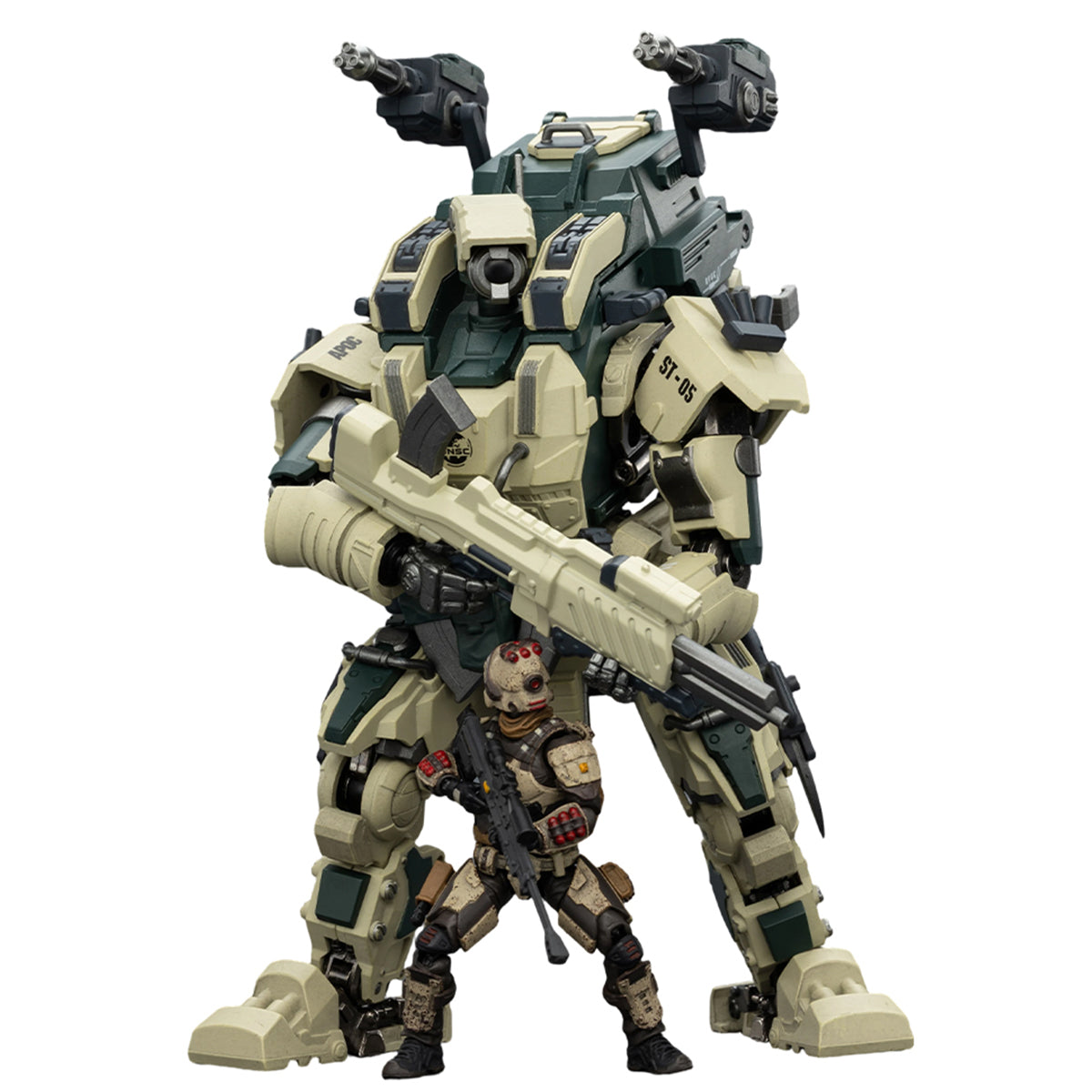 JOYTOY Warhammer 40,000 APOC Series Annihilator Long-Range Strike Mech + UNSC Sniper Dima JT03035 +JT02021 Action Figure