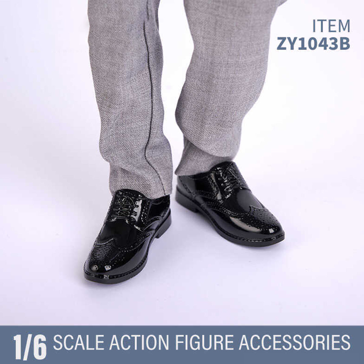ZYTOYS, Male Leather Shoes Boots, Doll Accessory for 12-inches Action Figurine