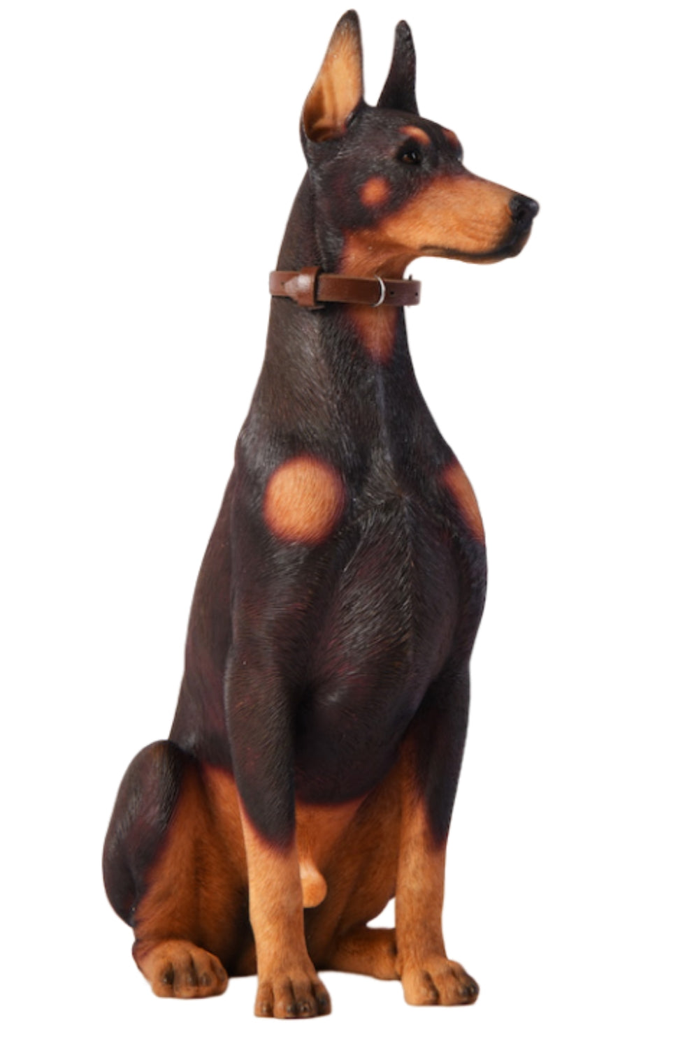 Figura de perro coleccionable JXK: Doberman Pinscher, pintada a mano por expertos, realista, de resina segura, miniatura a escala 1:6.