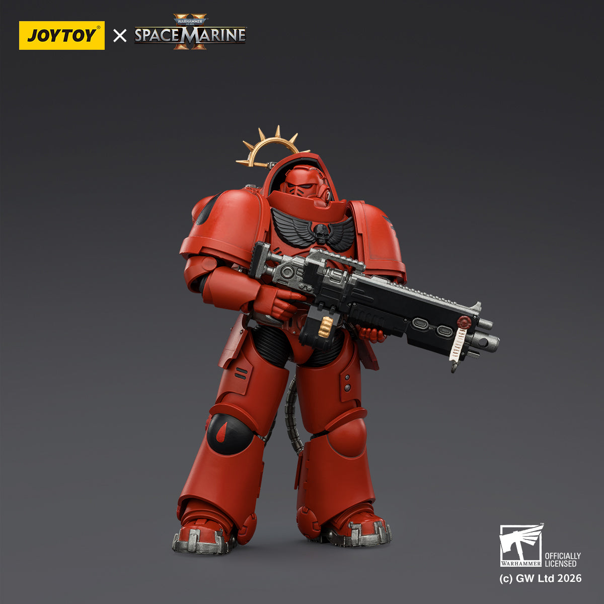 JOYTOY Warhammer 40,000: Space Marine 2 Heavy Intercessor with Heavy Bolt Rifle and Bolt Pistol (Game Edition) 1/18 Scale Action Figure