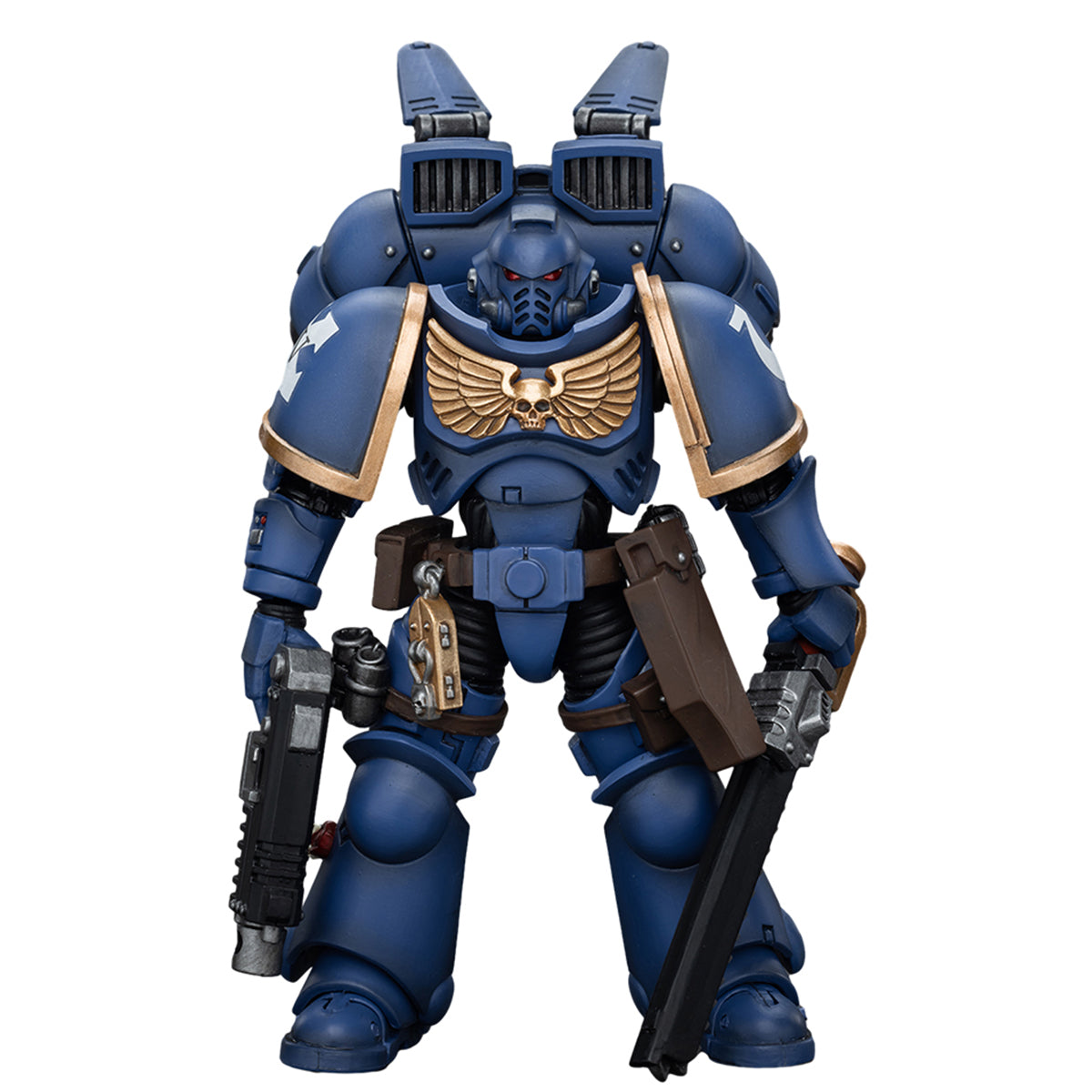 Figurine de collection JoyToy Warhammer 40K : Ultramarines Jump Pack Intercessors Intercessor 2, figurines articulées à l'échelle 1:18 JT4393