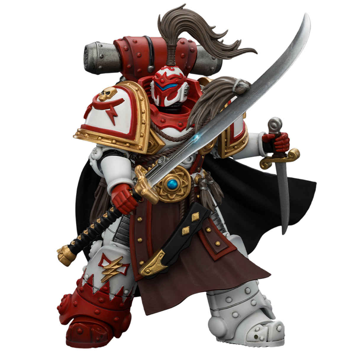 JOYTOY Warhammer 40,000 White Scars Contemptor Dreadnought & Hibou Khan Seeker of Atonement & Qin Xa - Master of the Keshig 1/18 Scale Action Figure