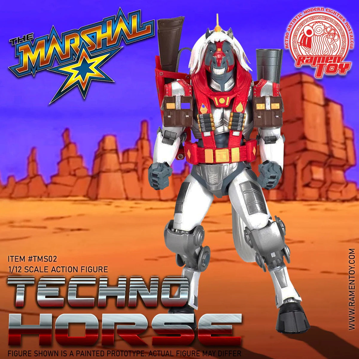 Ramen Toy BraveStarr The Marshall Techno Horse 1/12 Scale Action Figure