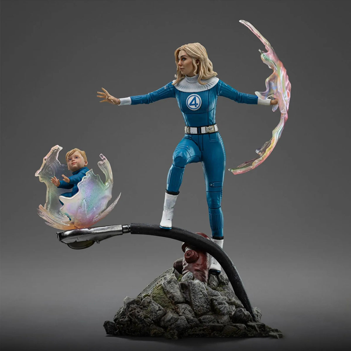 Iron Studios The Fantastic Four: First Steps - Mister Fantastic & Invisible Woman & Thing & Human Torch Art Statue