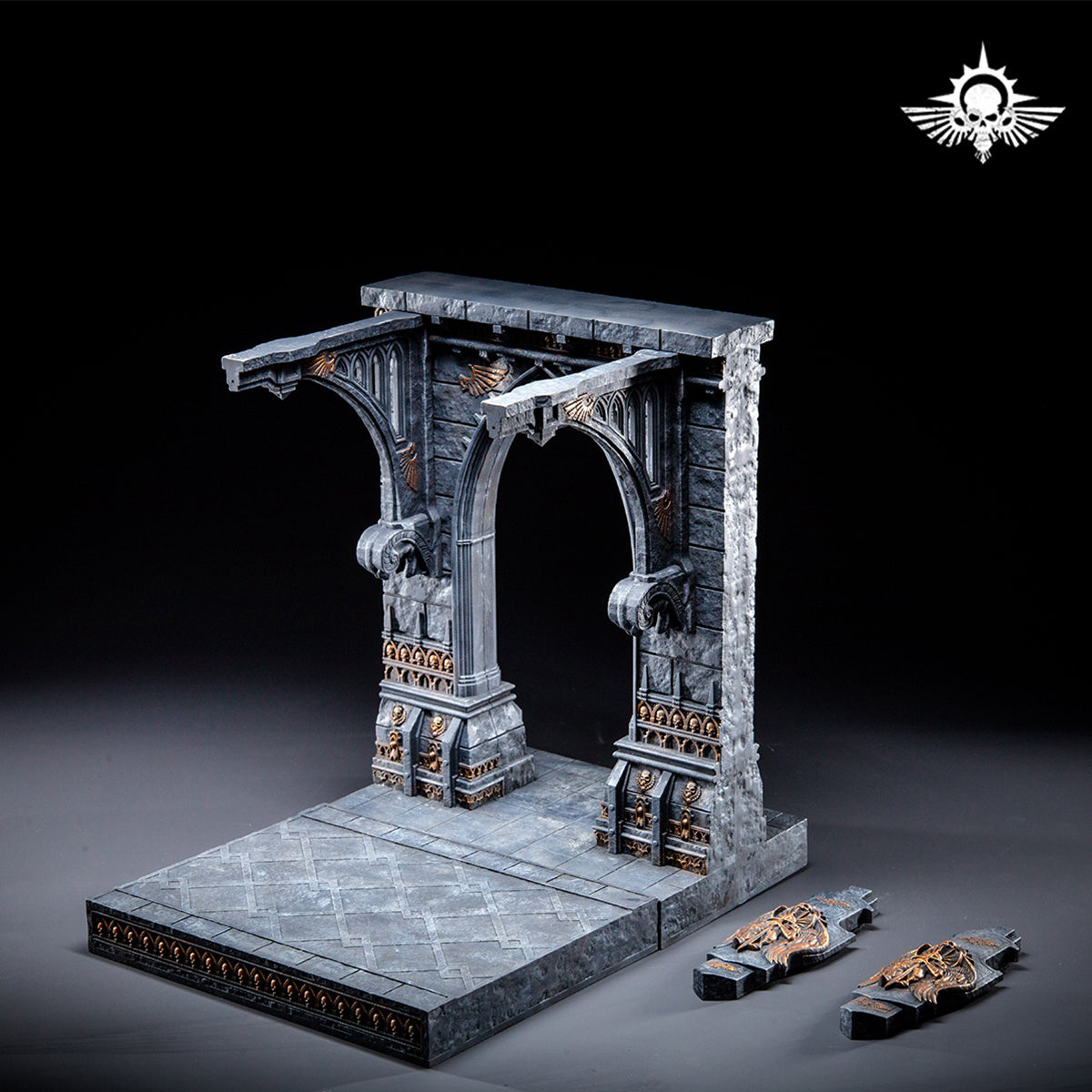 Xinglan Workshop, Steel Casting Double-sided Temple Corridor, Scene Base for Action Figurine