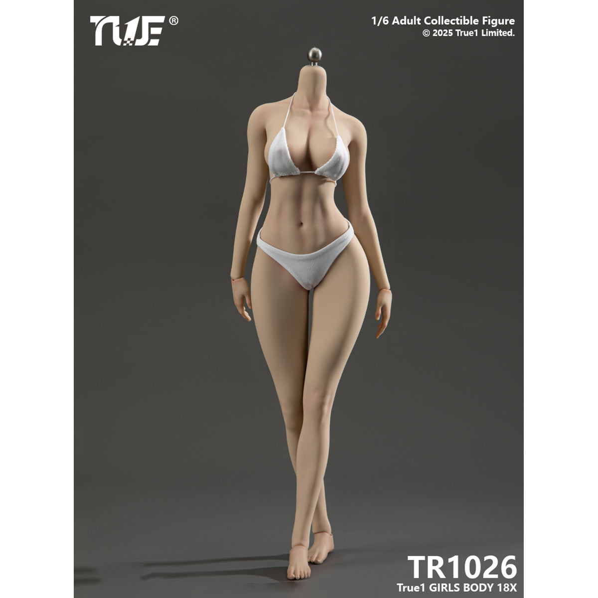True1Toys Platinum Silicone‑Coated Female Body TR1026A TR1026 Large Bust (NO Physiological Details) 1/6 Scale Action Figure Body