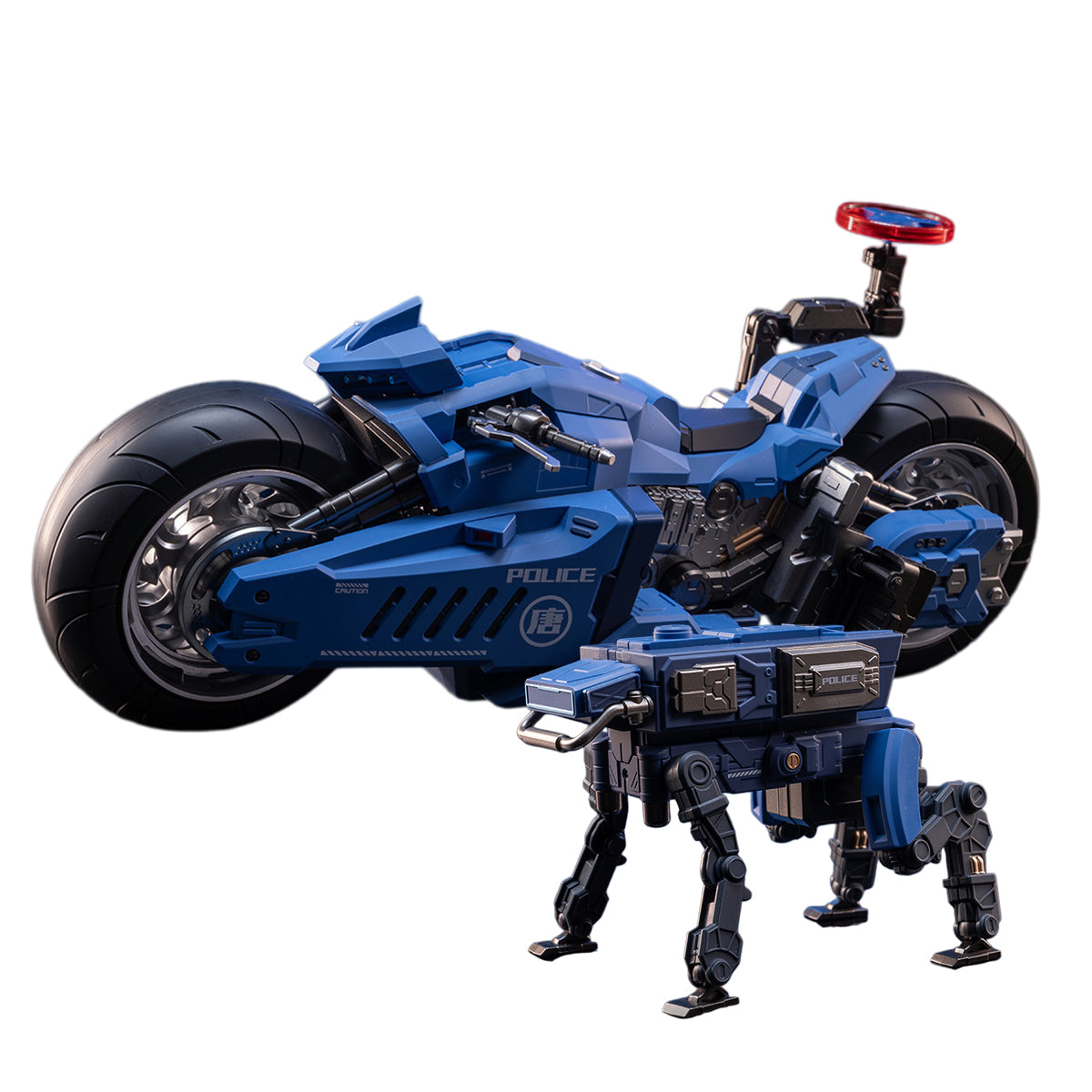 MOSHOW Chang'an Guard Mecha Police Officer Bike and Robo-Dog MSC0005 Collectible Figure Set
