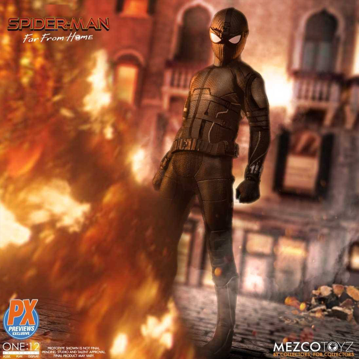 Mezco Toyz One:12 Collective Spider-Man (Stealth Suit) PX AF NOV198726 1/12 Scale Action Figure