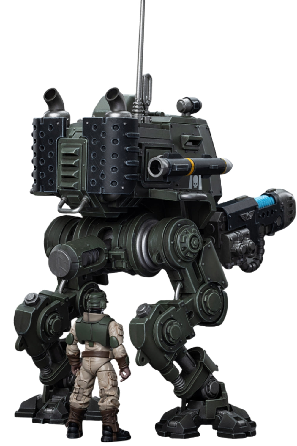 JoyToy Warhammer 40K Figurine à collectionner : Astra Militarum Cadian Armored Sentinel à l'échelle 1:18, figurines d'action JT8940