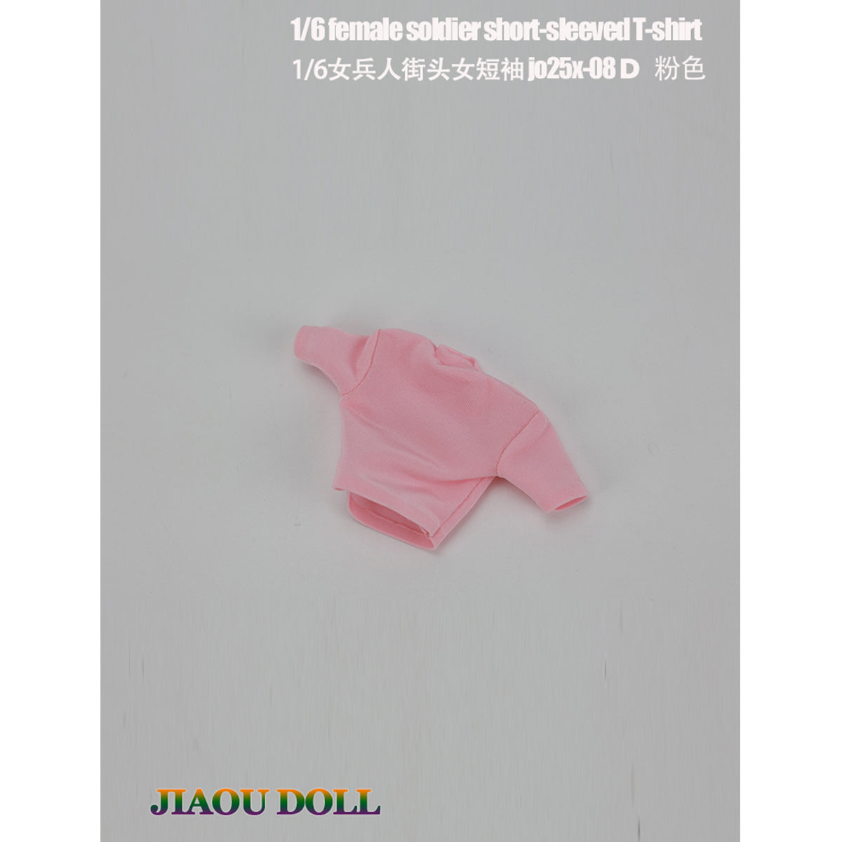 JIAOUDOLL Streetwear Female Cargo Pants + Belt & Short Sleeve T-Shirt Doll Clothes Accessory Fit 1/6 Scale 12-inches Action Figure