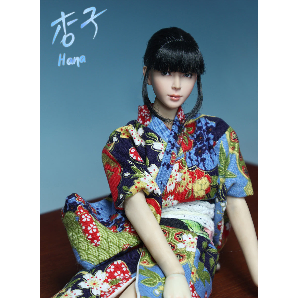 JKTOYS, Asian Beauty Hana with Movable Eyes Head Sculpture, Accessory for 12-inches Action Figurine