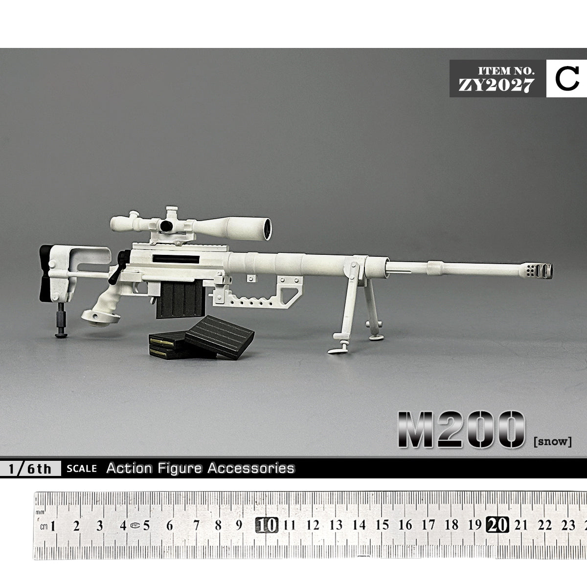 ZYTOYS, Sniper Rifle M200 Weapon Model, Doll Accessory for 12-inches Action Figurine