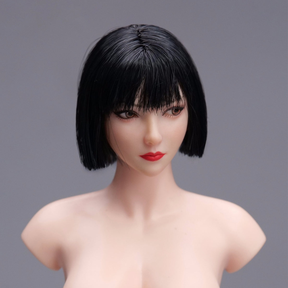 YMTOYS 1/6 Scale Figure Head Sculpt: Asian Female Head Sculpt - Young Koi, Movable Eyes, 12-inch Miniature