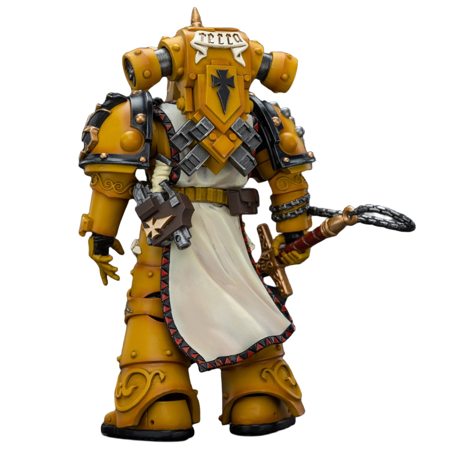 Figurine de collection JoyToy Warhammer The Horus Heresy : Imperial Fists Sigismund, premier capitaine des Imperial Fists, figurine articulée à l'échelle 1:18 JT9237