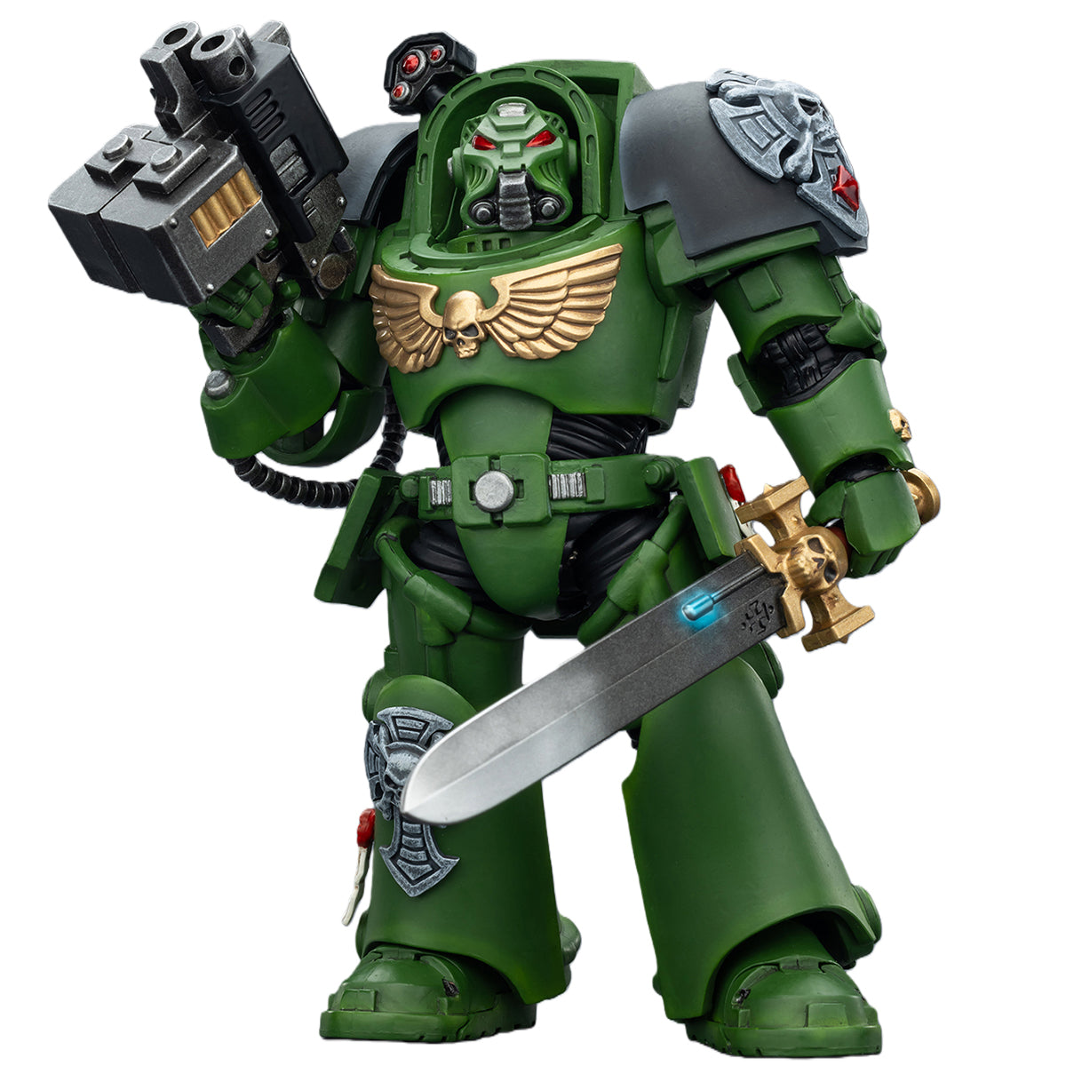 JOYTOY Warhammer 40,000 Salamanders Terminator with Power Fist and Assault Cannon & with Power Fist and Storm Bolter & with Power Sword and Storm Bolter Action Figure