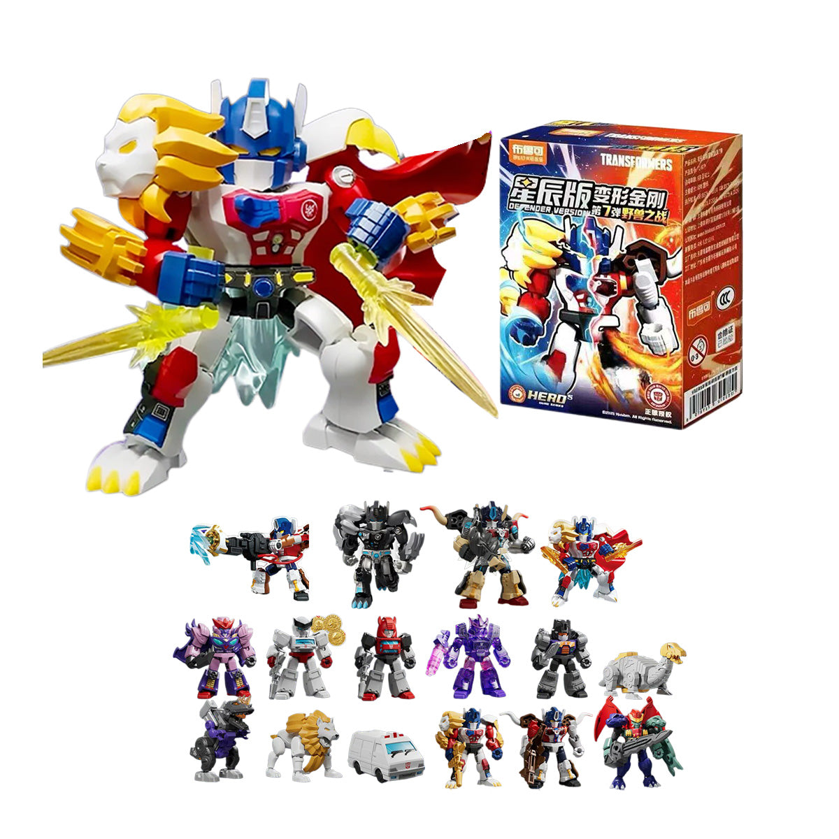 BLOKEES Transformers Defender Version Vol. 7 Power of the Beast 71407 Model Kits Blind Box