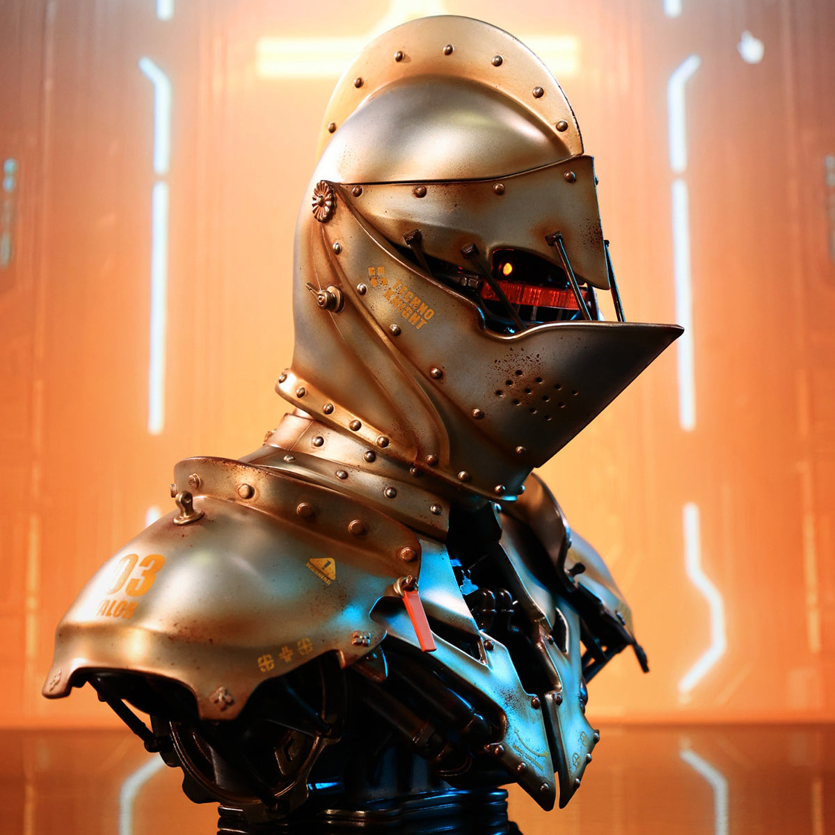 WeArtDoing, Cyber Knight Obsidian Dark/Star Silver/Gleam Void, Art Statue