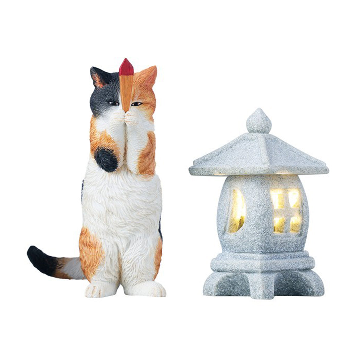 JXK Wishing Cat (JXK341) Static Expertly Hand-Painted Lifelike Animal Figurine