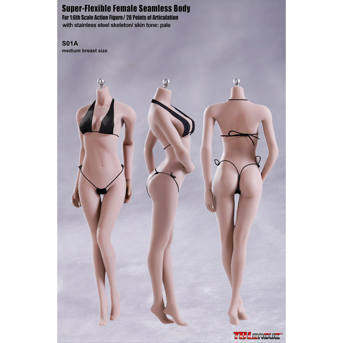 TBLeague Female Seamless Medium Bust/Large Bust Headless Integrated/Detachable Feet 1/6 Scale Action Figure Body